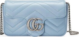 Сумка Gucci GG Marmont Super Mini Bag Pastel Blue, синий 476433 dtdcp 4928 | blue