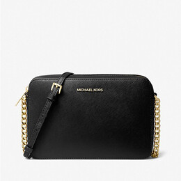 Сумка кросс-боди Michael Kors Jet Set Large Saffiano Leather, черный 35t8gttc9l | black