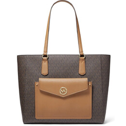 Сумка-тоут Michael Kors Joey MK Signature TZ, коричневый 212382