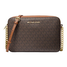 Сумка Michael Kors Jet Set Large Printed Logo Crossbody, коричневый 35f8gttc3b | brown