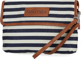 Сумка Nautica RFID Blocking Mini, синий/кремовый/коричневый b0749zqhkh | indigo/bone/sand