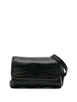 Saint Laurent 2019 Baby Crocodile Embossed Leather Monogram Niki shoulder bag 29841918