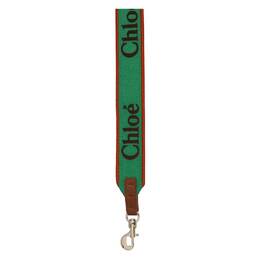 Chloe Embroidered-Logo Shoulder Bag Strap chc23uk989k32-green-orange