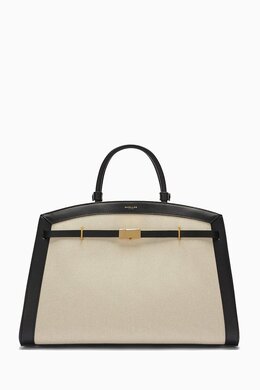 DeMellier The Hudson Tote Bag in Canvas & Leather 217940935_2709
