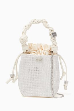 Ganni Mini Bou Bucket Bag in Strass Crystals 218130046_7762