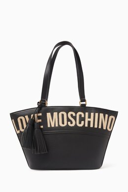 Love Moschino Logo-embroidered Tote Bag in Faux Leather 217949948_2709
