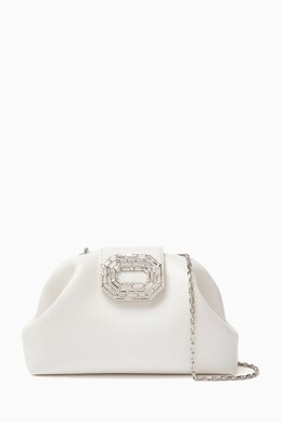 Amina Muaddi Camelia Clutch Bag in Satin 218392045_26