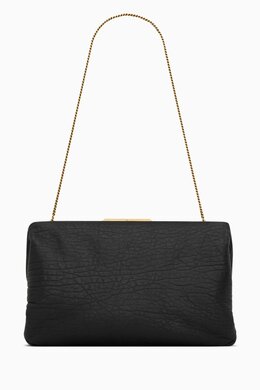 Saint Laurent Large Clutch Bag in Lambskin 218354850_13