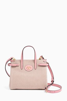Valentino Garavani Small Antibes Shopping Bag in Canvas 218262836_7762