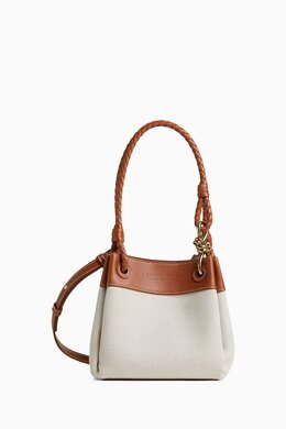 Bottega Veneta Small Parachute Shoulder Bag in Canvas & Leather 218169105_15