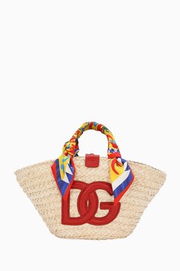 Dolce & Gabbana Small Kendra Shopper Tote Bag in Straw 216330865_195