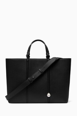 Jacquemus Le Cabas Marino Shopper Bag in Leather 218200305_2709