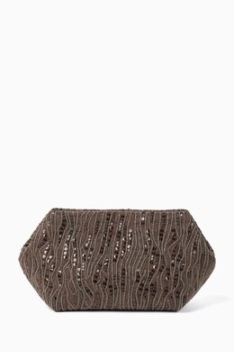 Brunello Cucinelli Abstract Embroidered Clutch Bag 217964252_211