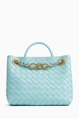 Bottega Veneta Small Andiamo Chain Top-handle Bag in Intrecciato Leather 218169077_14