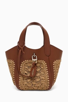 Giorgio Armani Small Hobo Bag in Rafiia & Leather 217687995_27