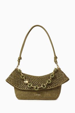 Loewe x Paula's Ibiza Medium Ola Shoulder Bag in Raffia 218201803_192
