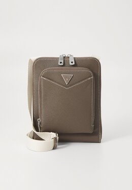 Сумка через плечо SIENA FLAT CROSSBODY ZIP Guess, бежевый gu152h0nb-b11 | greige