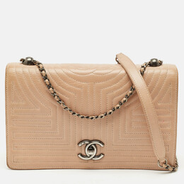 Chanel Beige Quilted Leather Medium Korean Garden Flap Bag 1158416