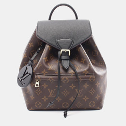 Louis Vuitton Brown Black Coated Canvas Leather Montsouris NM PM Backpack 1157381