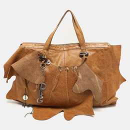 Dolce & Gabbana Brown Leather Embellished Tote 1156091