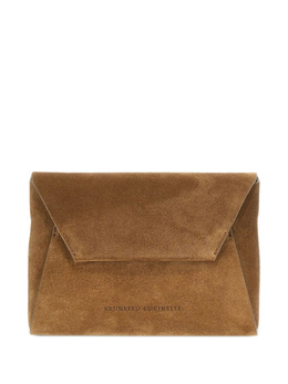 Brunello Cucinelli клатч с декором Monili, коричневый mwdld2722c7495 | коричневый
