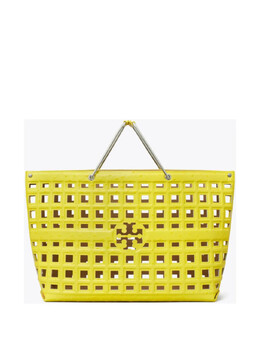 Сумка-шоппер с перфорированным логотипом Tory Burch, желтый 168382 | желтый