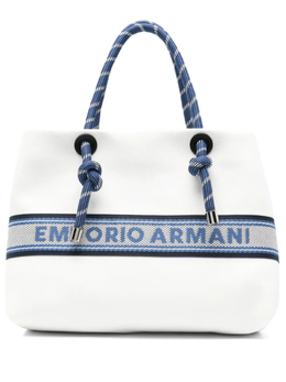 Emporio Armani сумка-тоут с вышитым логотипом, белый ew000360af14787 | белый