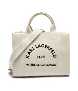 Сумка тоут Karl Lagerfeld Guillaume текстильная с принтом, экрю kl251w00011152600os | écru