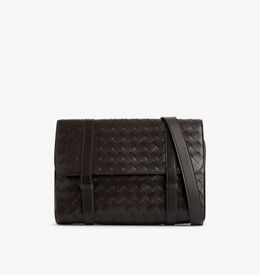 Сумка через плечо из кожи с клапаном Bottega Veneta, серебряный r04389965 | fondant-silver