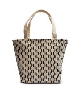 Сумка шоппер Karl Lagerfeld K/quote двухсторонняя текстильная, бежевый kl251w00012752600os | crema