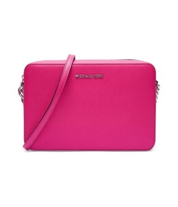 Сумка-мессенджер кожаная Michael Kors Jet Set Travel, фуксия mk251w00000354200os | fuxia
