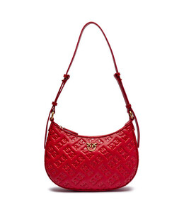 Сумка-хобо кожаная Pinko Half Moon Mini, красный pi245w000045a9000os | rosso