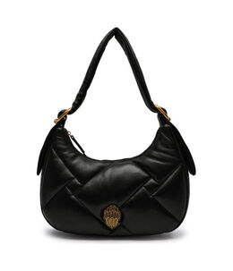 Сумка-хобо женская Kurt Geiger Kensington кожаная стеганая, черный kg245w00003700100os | nero