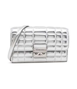 Сумка-клатч Michael Kors кожаная на цепочке, серебряный mk242w00006504000os | argento
