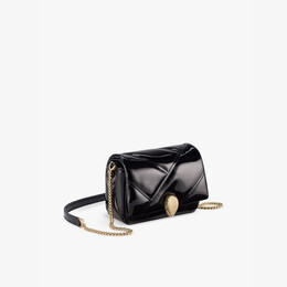 Сумка через плечо из микрокожи Serpenti cabochon Bvlgari, черный r04367863 | black