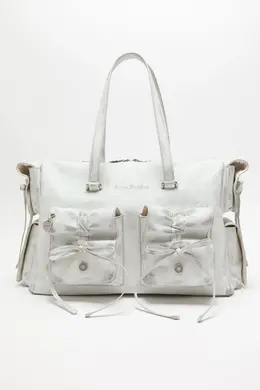 Сумка-тоут с несколькими карманами Acne Studios, White/grey a10392-ahx | white/grey