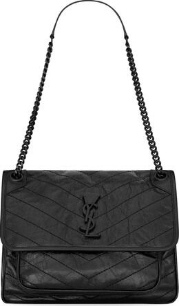 Сумка через плечо Saint Laurent Medium Niki Chain 'Black', черный 633184 0en08 1000 | black