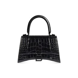 Balenciaga Маленькая сумка Hourglass с тиснением под крокодила, черная 5935461lr6 71000 | black