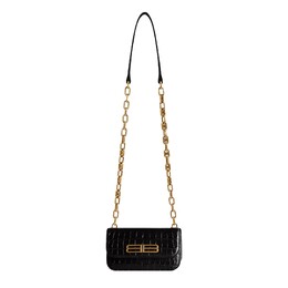 Сумка Balenciaga Gossip XS с цепочкой, цвет Черный 679863 23ecm 1000 | black