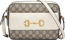 Сумка Gucci Horsebit 1955 Small Shoulder Bag White/Beige/Ebony, белый 645454 92tcg 9761 | multi-color