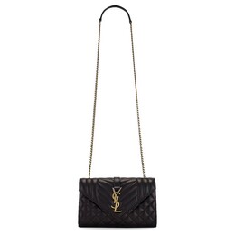 Сумка через плечо Saint Laurent Envelope Chain Bag, черный 600195 aact7 1000 | black