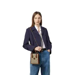Сумка-тоут Gucci Mini With Interlocking G, коричневый 671623 92tcg 8563 | brown