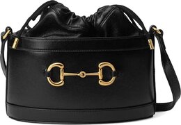 Сумочка Gucci Horsebit 1955 Drawstring Bucket Bag Black, черный 602118 1dblg 1000 | black