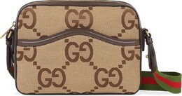 Сумка Gucci Messenger Bag With Jumbo GG Camel/Ebony, кэмел 675891 ukmdg 2570 | tan