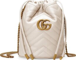 Сумка Gucci GG Marmont Mini Bucket Bag White, белый 575163 dtdrt 9022 | white