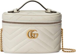 Сумка Gucci GG Marmont Mini Top Handle Bag Mystic White, белый 699515 dtdht 9022 | white