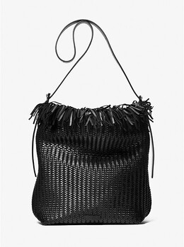 Сумка-Хобо из кожи ручной работы Kiera Michael Kors, черный 31s5pkrw4l | black