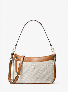 Сумка через плечо Jet set среднего размера с логотипом Michael Kors, мультиколор 32s1gt9c8b | vanilla/acorn