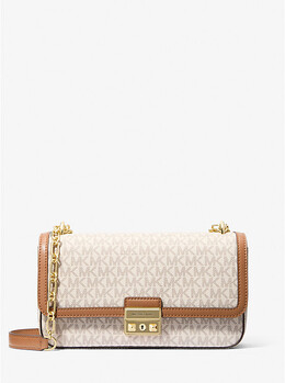 Сумка через плечо с большим фирменным логотипом Tribeca Michael Kors, мультиколор 30r5g2rl7b | vanilla/acorn