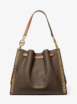 Сумка-Цепочка через плечо с фирменным логотипом Mina Michael Kors, коричневый 35h3g4ml3b | brown